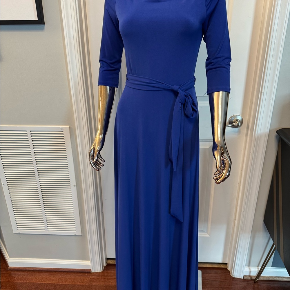 Chic Royal Blue Long Sleeve Dress